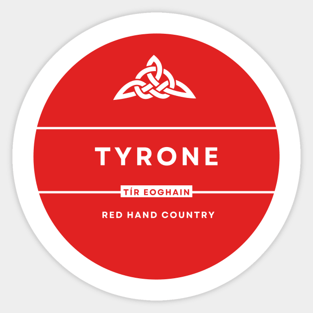 Tyrone, County and GAA Colours Sticker by TrueCelt